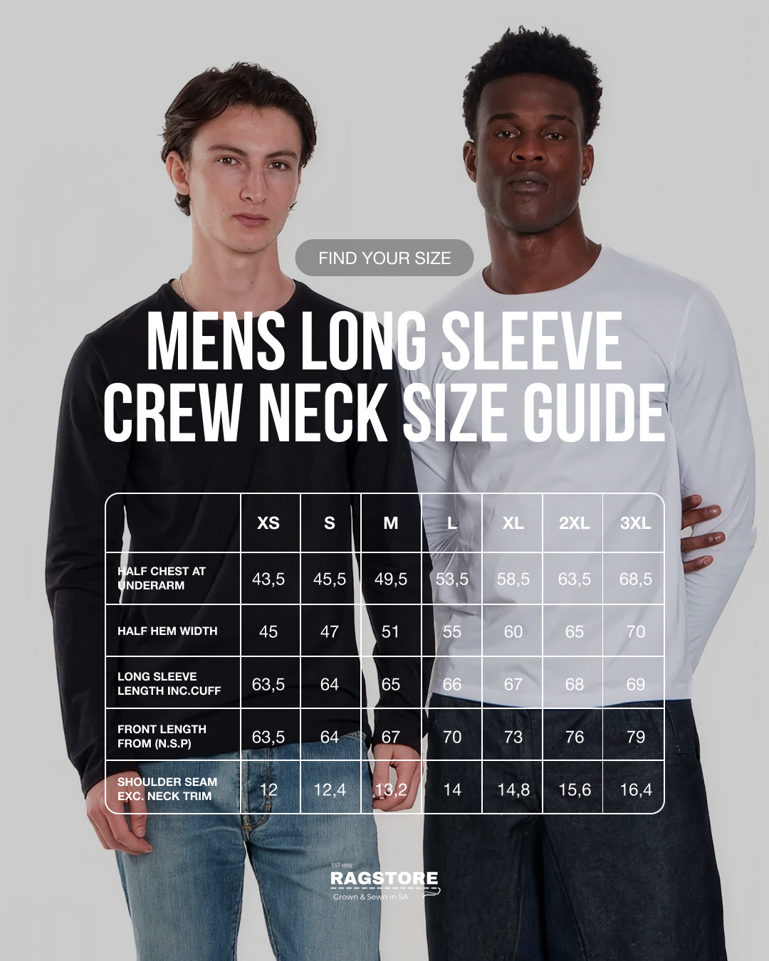 Mens Long Sleeve Crew Neck